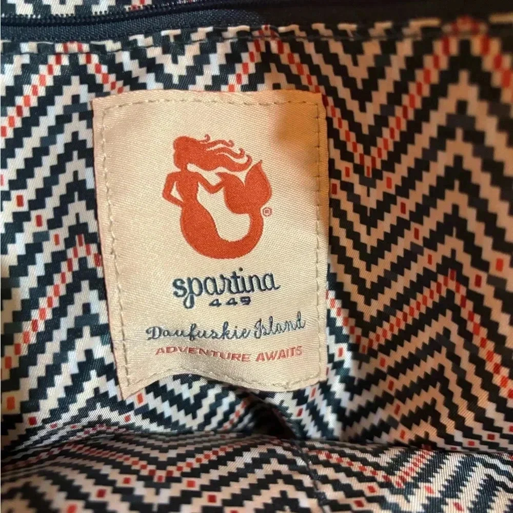 Spartina 449 navy blue nylon shoulder/backpack bag - Picture 7 of 9